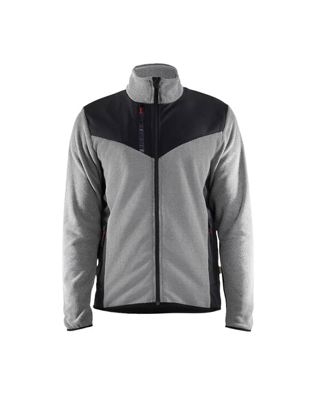 Gebreid Vest 5942 - Grijs mêlee/Zwart