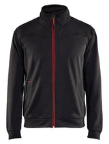 Sweatshirt met rits 3362 - Zwart/Rood