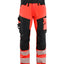 Werkbroek High-Visibility 1124 - High Vis Rood/Zwart