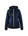 Lichtgewicht winterjas Dames 4972 - Donker marineblauw/High Vis Geel