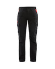 Industrie Werkbroek Stretch Dames 7144 - Zwart/Rood