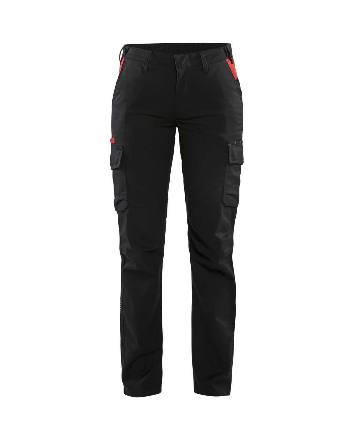 Industrie Werkbroek Stretch Dames 7144 - Zwart/Rood