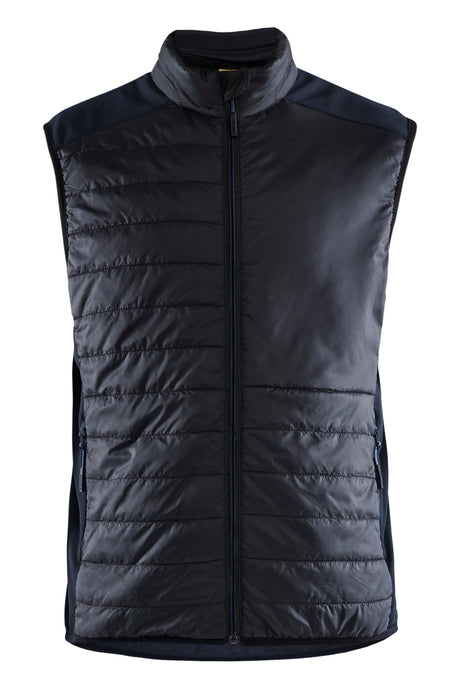 Gevoerde bodywarmer 3863 - Zwart/Donker marineblauw