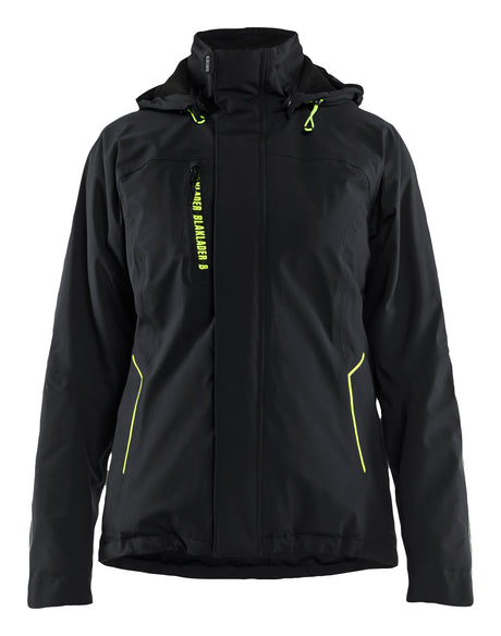 Winterjas Dames 4408 - Zwart/High Vis Geel