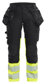 High-Visibility Werkbroek Dames 7030 - Zwart/High Vis Geel