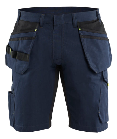Service short 1494 - Donker marineblauw/High Vis Geel