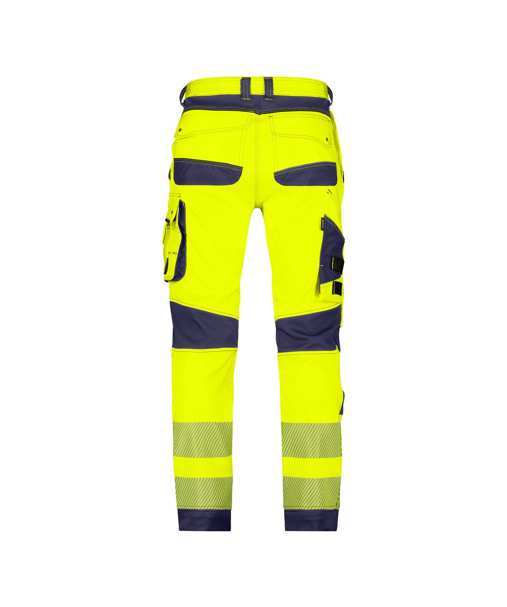 High-Visibility Werkbroek Aruba - Fluogeel/Marineblauw