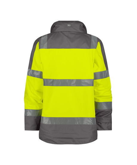 High-Visibility Parka Atlantis - Fluogeel/Cementgrijs
