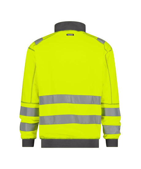 High-Visibility sweater Denver - Fluogeel/Cementgrijs