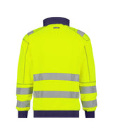 High-Visibility sweater Denver - Fluogeel/Marineblauw