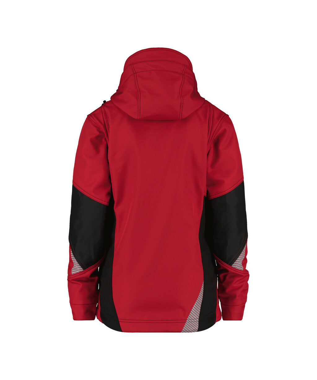 Softshelljas Gravity Dames - Rood/Zwart