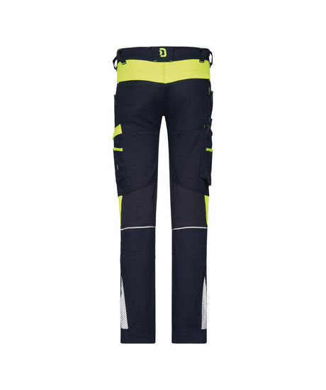 Werkbroek Hong Kong - Nachtblauw/Fluogeel