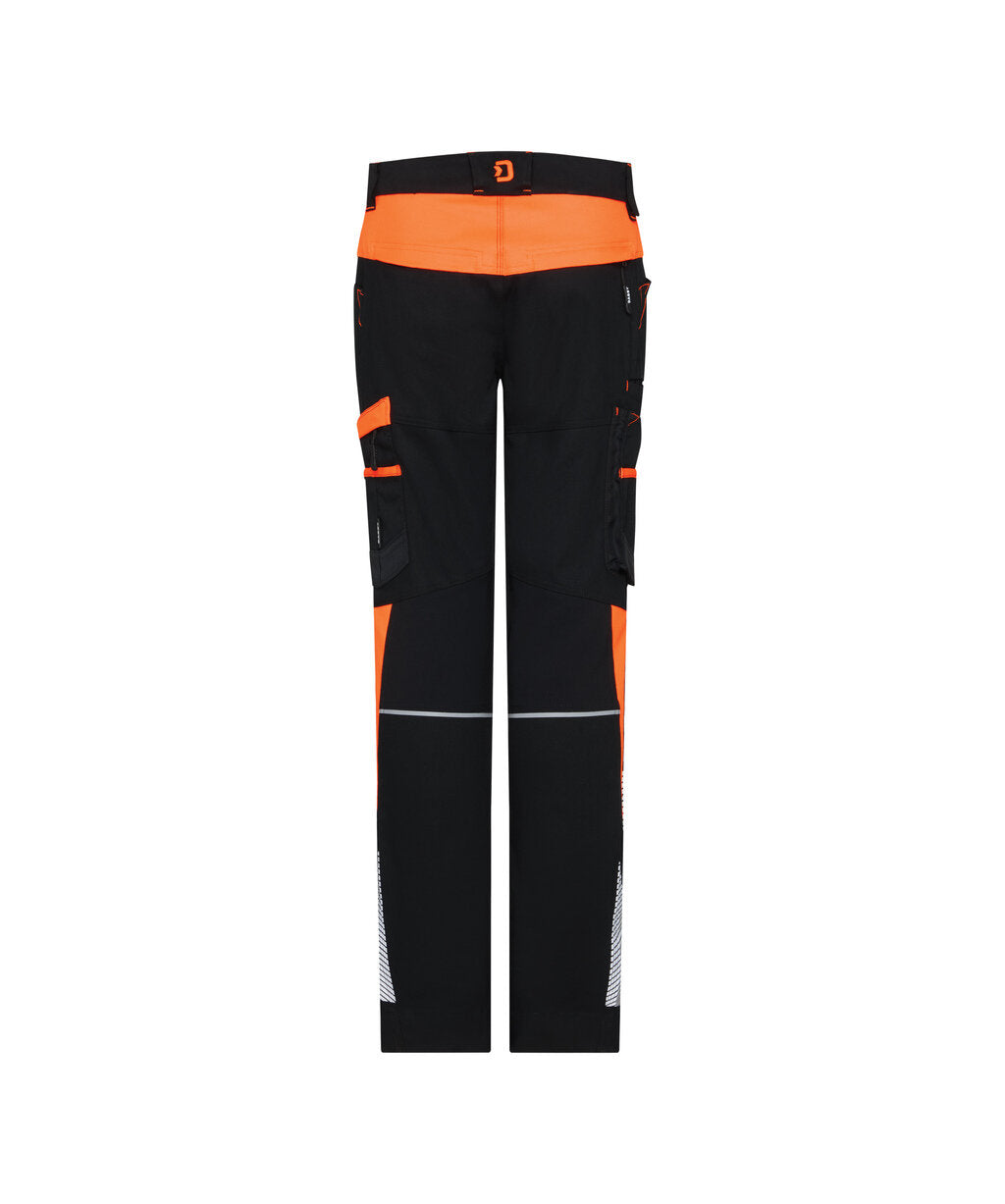 Werkbroek Hong Kong Dames - Zwart/Fluo-Oranje