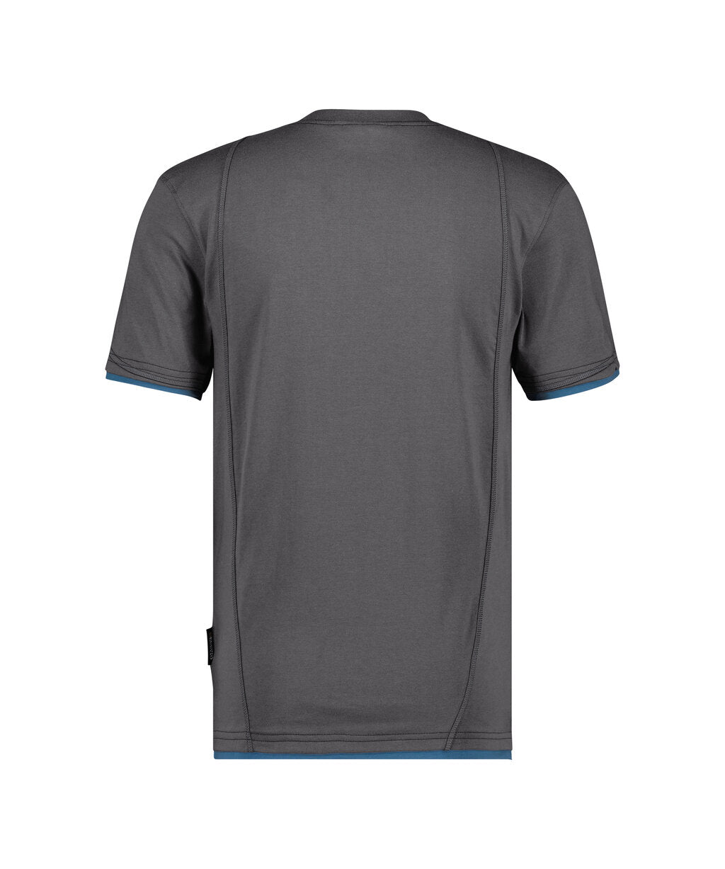 T-shirt Kinetic - Antracietgrijs/Azuurblauw
