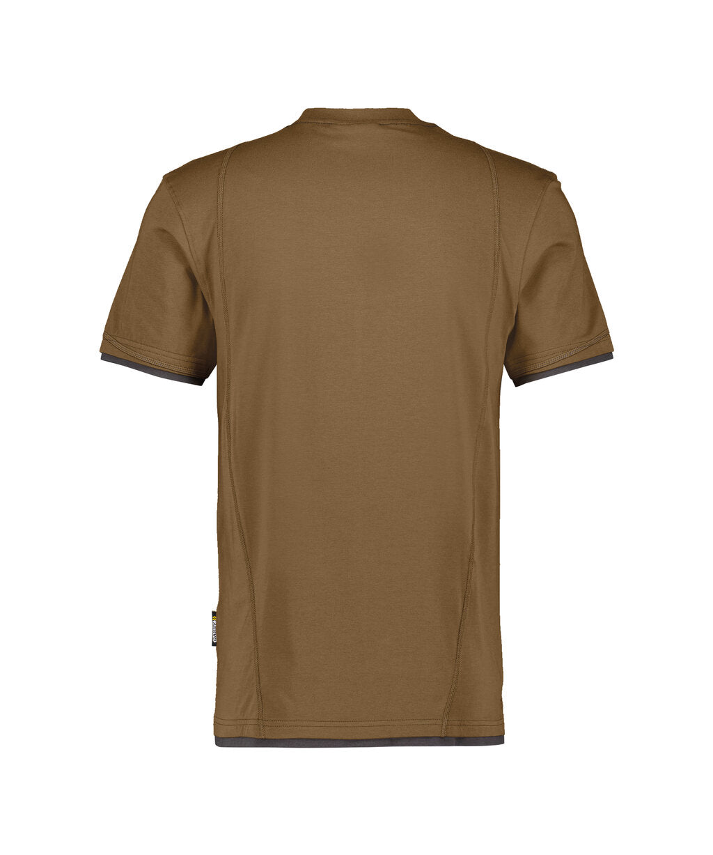 T-shirt Kinetic - Leembruin/Antracietgrijs