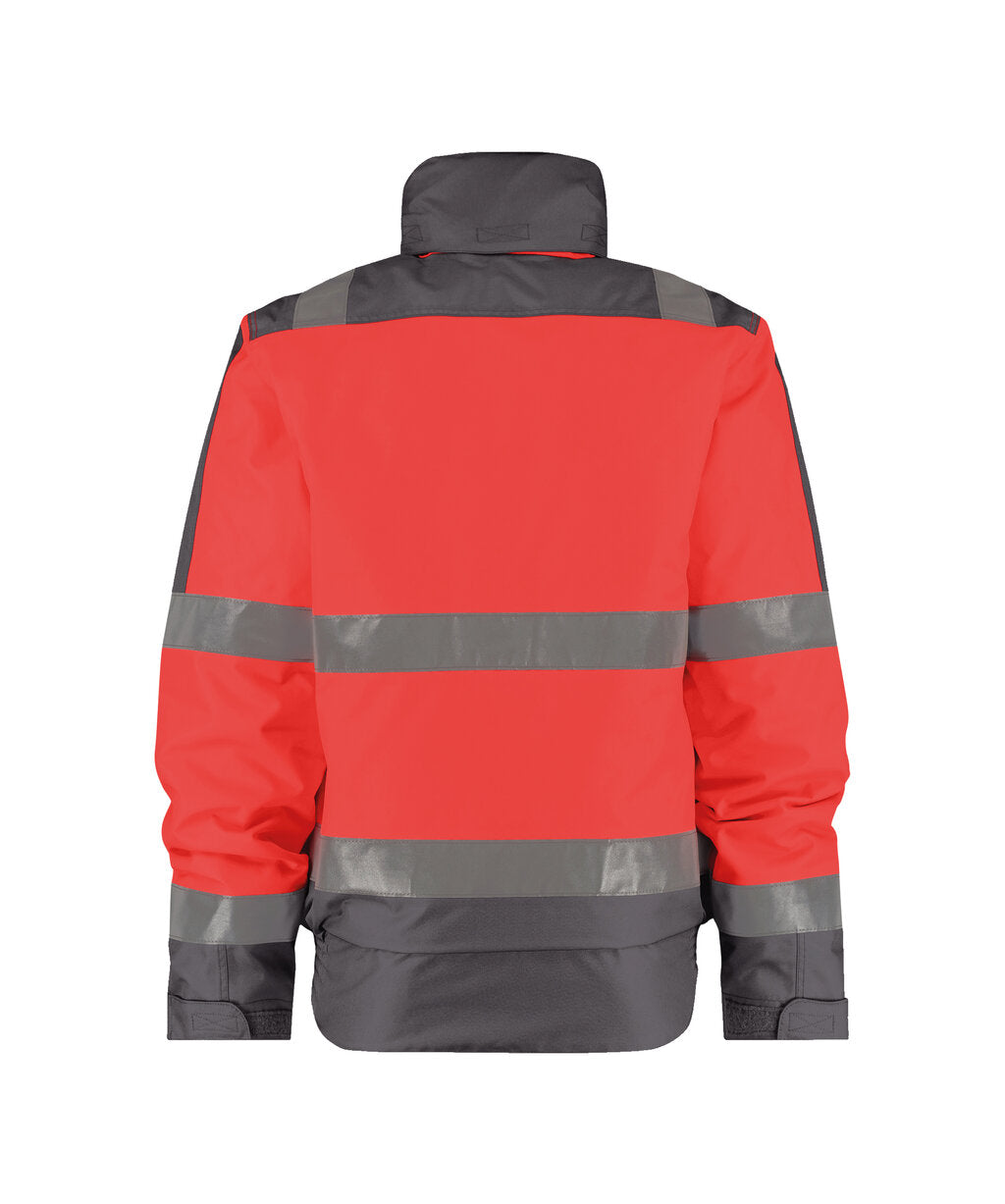 High-Visibility Winterjas Lima - Fluorood/Cementgrijs
