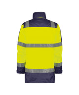 High-Visibility Parka Limasol - Fluogeel/Marineblauw