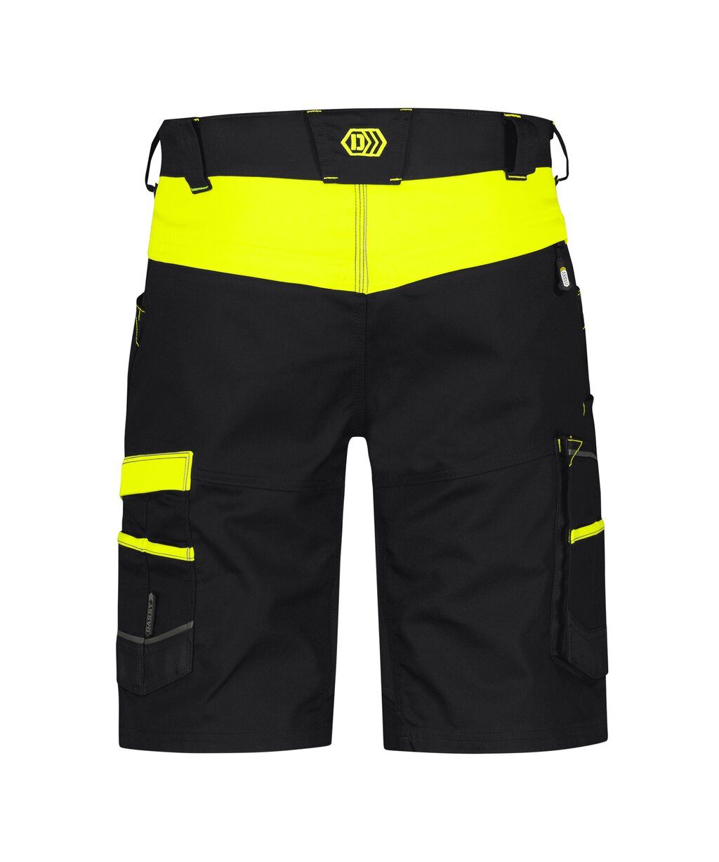 Werkshort Manilla - Zwart/Fluogeel