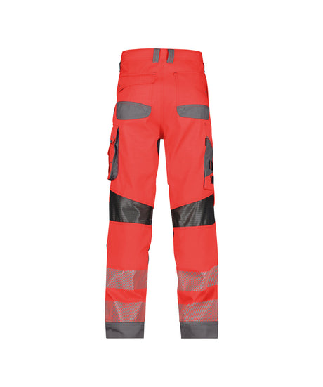 High-Visibility Broek Odessa - Fluorood/Cementgrijs