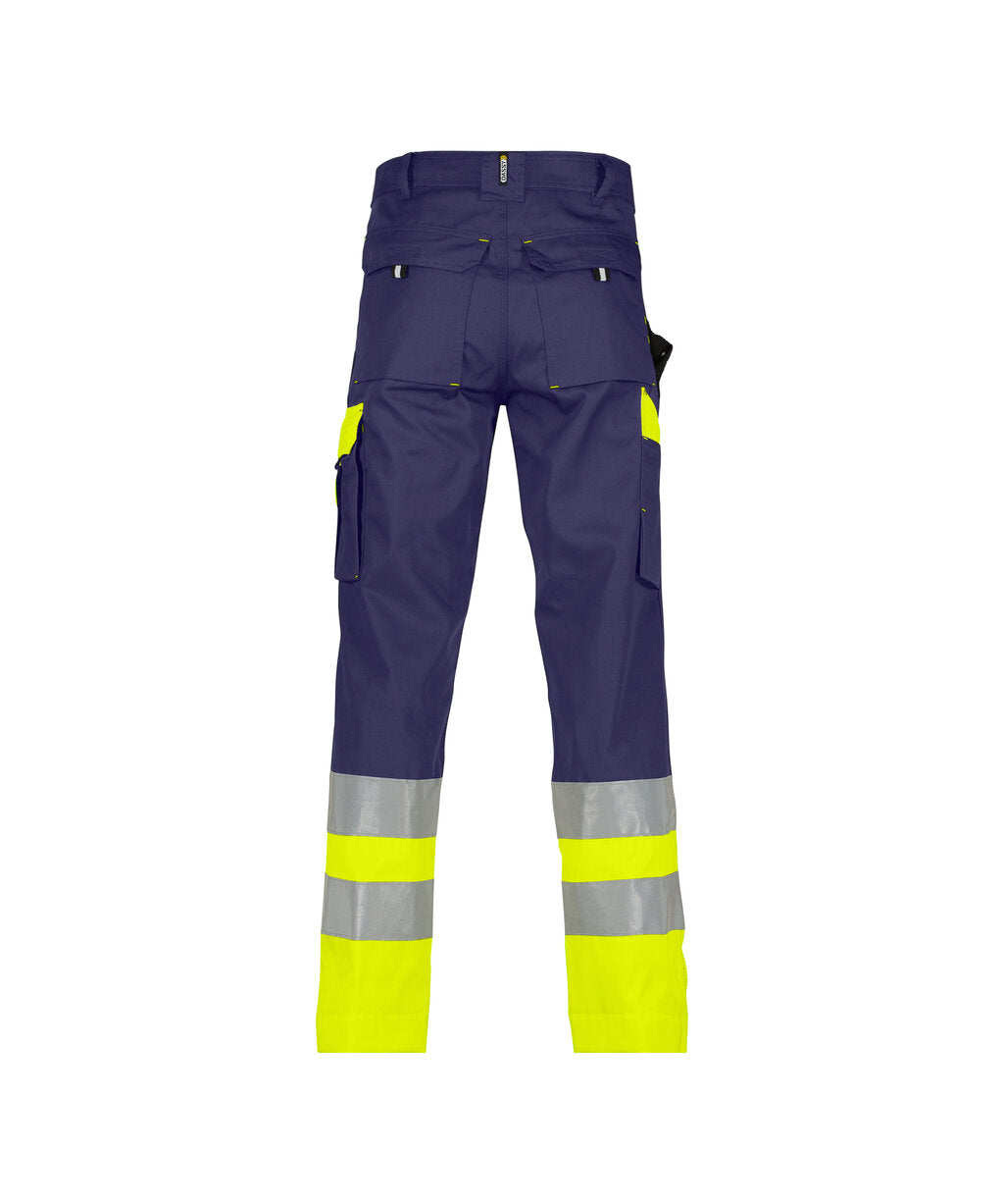 High-Visibility Werkbroek Omaha - Marineblauw/Fluogeel