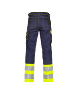 High-Visibility Werkbroek Phoenix - Marineblauw/Fluogeel