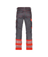 High-Visibility werkbroek Princeton - Cementgrijs/Fluorood