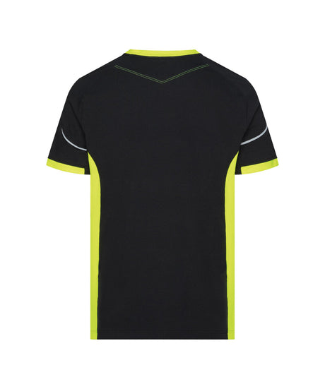 T-shirt Tampico - Zwart/Fluogeel