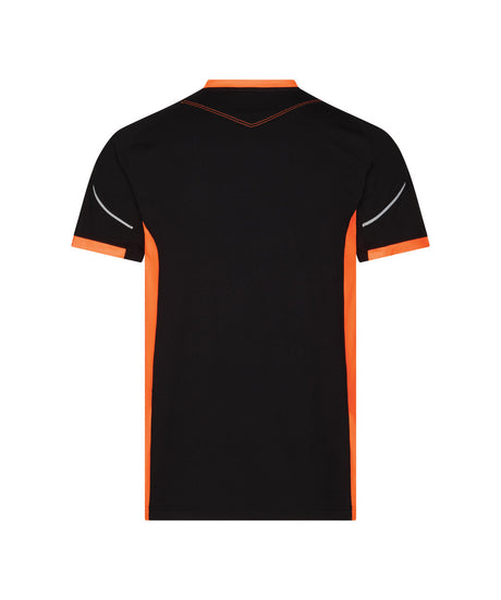 T-shirt Tampico - Zwart/Fluo-Oranje