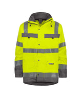 High-Visibility Parka Atlantis - Fluogeel/Cementgrijs