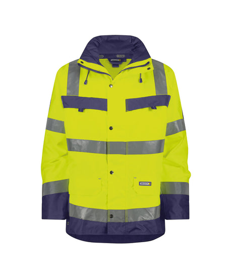 High-Visibility Parka Atlantis - Fluogeel/Marineblauw