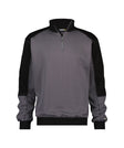 Sweater Basiel - Cementgrijs/Zwart