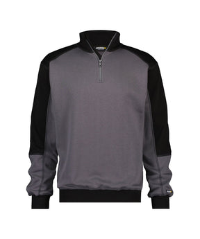 Sweater Basiel - Cementgrijs/Zwart