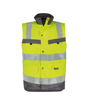 High-Visibility Bodywarmer Bilbao - Fluogeel/Cementgrijs