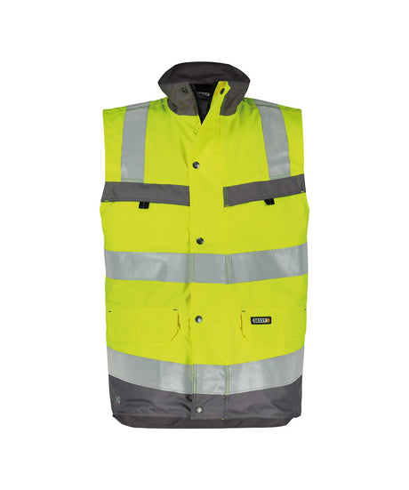 High-Visibility Bodywarmer Bilbao - Fluogeel/Cementgrijs