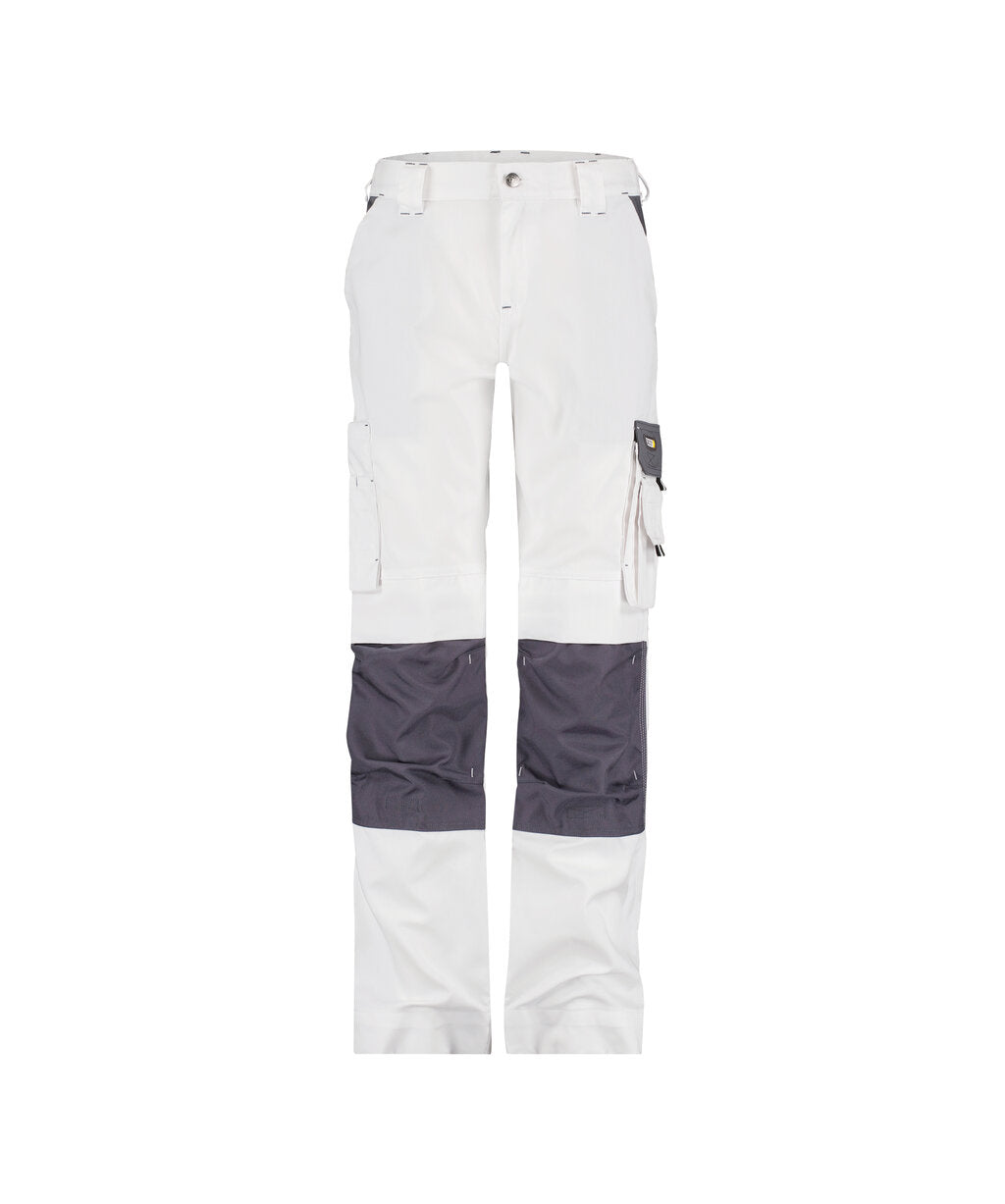 Werkbroek Boston Dames - Wit/Cementgrijs