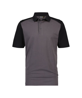 Poloshirt Cesar - Cementgrijs/Zwart