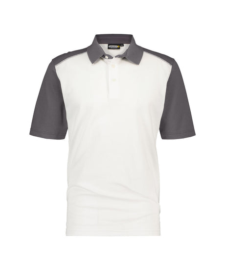 Poloshirt Cesar - Wit/Cementgrijs