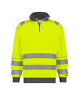 High-Visibility sweater Denver - Fluogeel/Cementgrijs