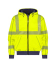 High-Visibility Hoodie Evans - Fluogeel/Marineblauw