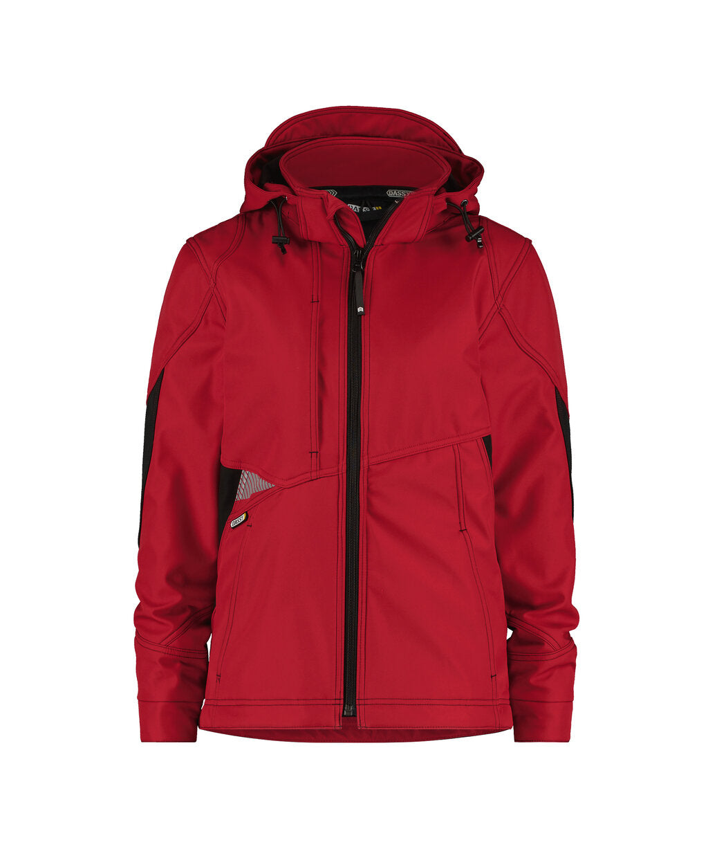 Softshelljas Gravity Dames - Rood/Zwart