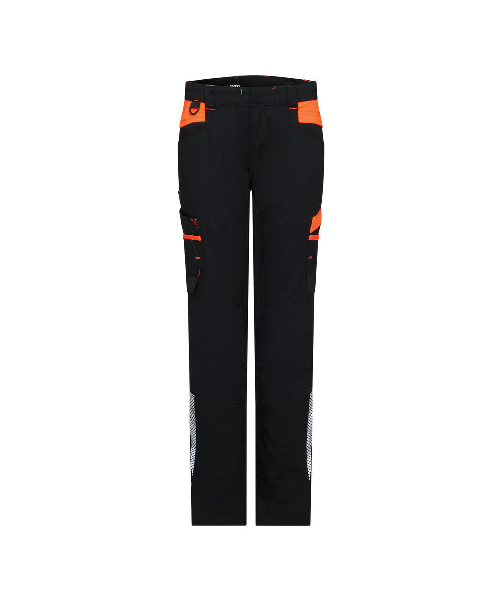 Werkbroek Hong Kong Dames - Zwart/Fluo-Oranje