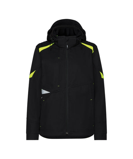 Softshelljas Kalama Dames - Zwart/Fluogeel