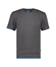T-shirt Kinetic - Antracietgrijs/Azuurblauw