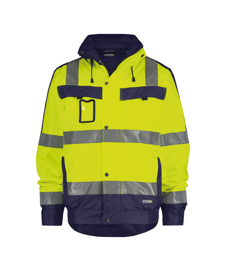 High-Visibility Winterjas Lima - Fluogeel/Marineblauw
