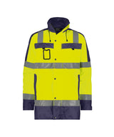 High-Visibility Parka Limasol - Fluogeel/Marineblauw