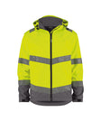 High-Visibility softshelljas Malaga - Fluogeel/Cementgrijs