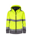 High-Visibility softshelljas Malaga Dames - Fluogeel/Cementgrijs