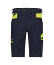 Werkshort Manilla Dames - Nachtblauw/Fluogeel