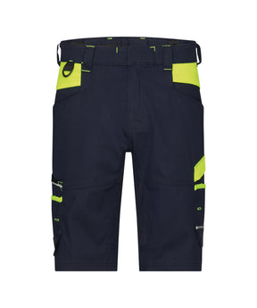 Werkshort Manilla Dames - Nachtblauw/Fluogeel