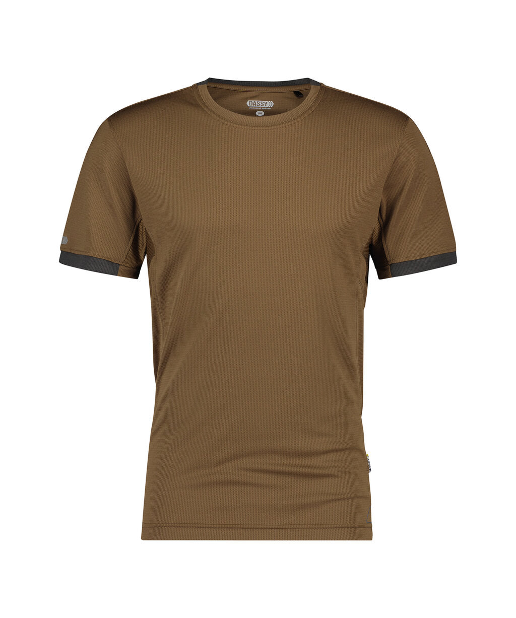 T-Shirt Nexus - Leembruin/Antracietgrijs